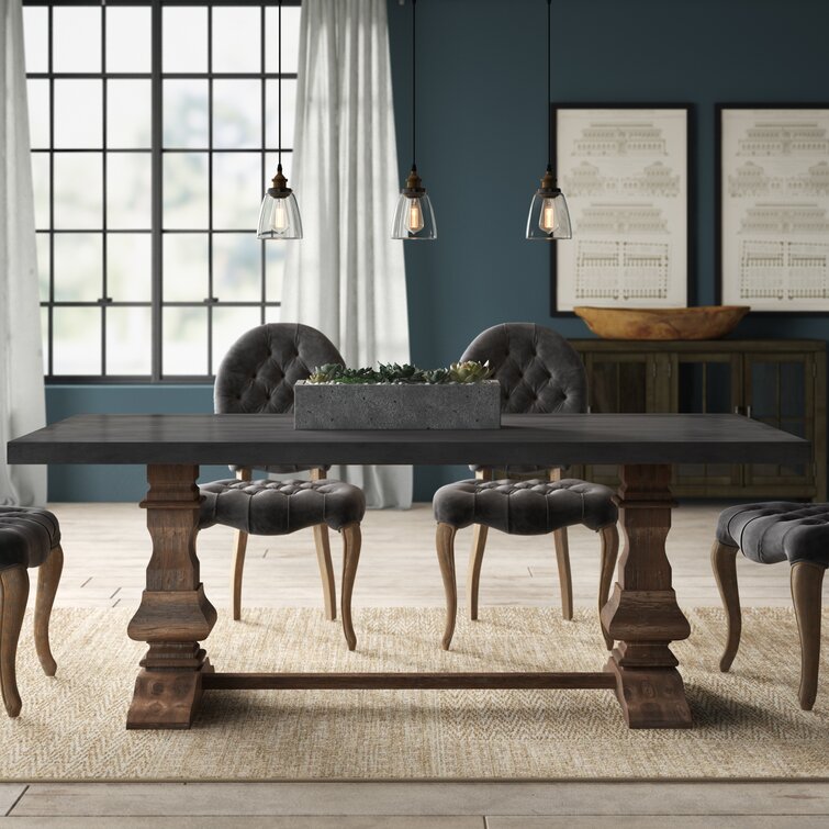 Aldridge washed black extendable deals dining table